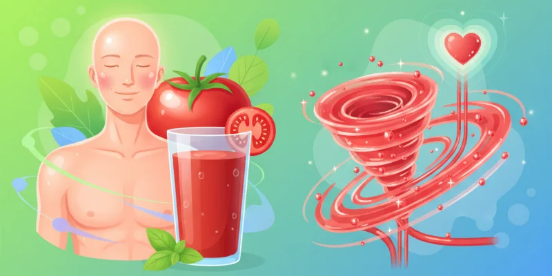 健康的な体と輝く肌を表すイラスト。