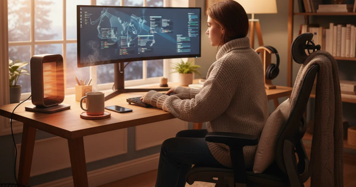 【防寒対策もバッチリ！】集中力UP！最強の冬用デスク環境を徹底レビュー！- 10時間作業しても疲れない秘密兵器5選 -