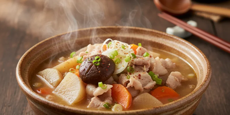 オーブンで焼き上げた、チーズがこんがりと焼き色をつけたグラタン。鋳鉄製のフライパンで調理し、そのまま食卓へ。温かく、食欲をそそる様子が写っています。