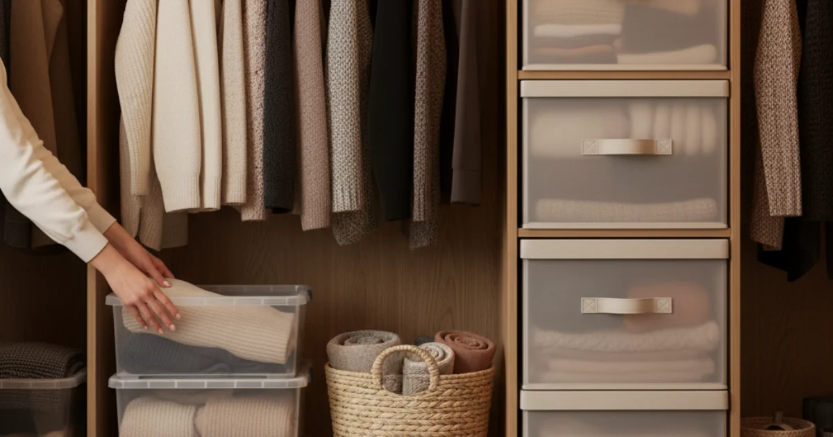 【体験談】もうクローゼットの雪崩はなし！3つの収納術で冬服もスッキリ収納【収納ケース比較あり】
