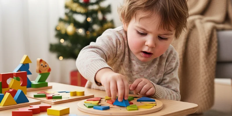 3歳の子供が、水で描く塗り絵に夢中になっている様子。テーブルに置かれた塗り絵と、集中して遊んでいる子供の笑顔が写っています。