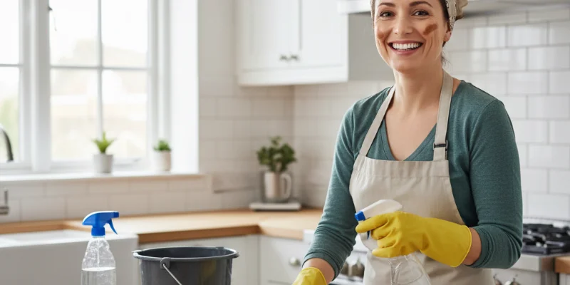 冷蔵庫に貼られた、お正月準備のチェックリストと、子供向けに作成されたタスク付箋。