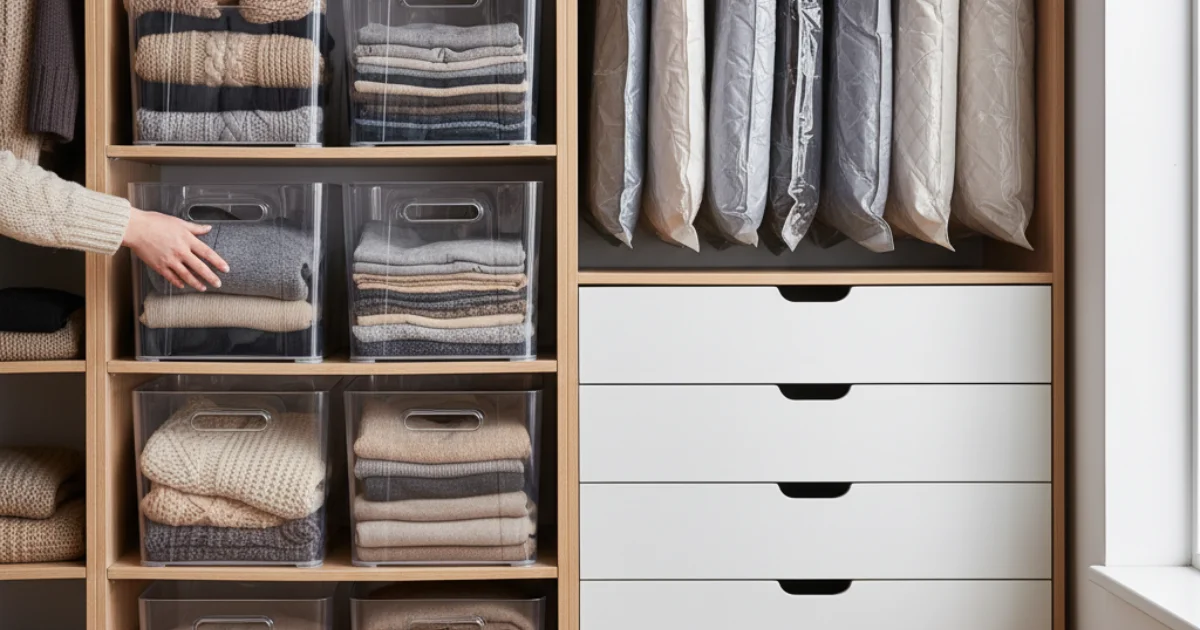 【収納のプロが伝授！】もう散らからない！冬物衣類の収納術｜片付けが苦手な私でも劇的に変わった実例付き