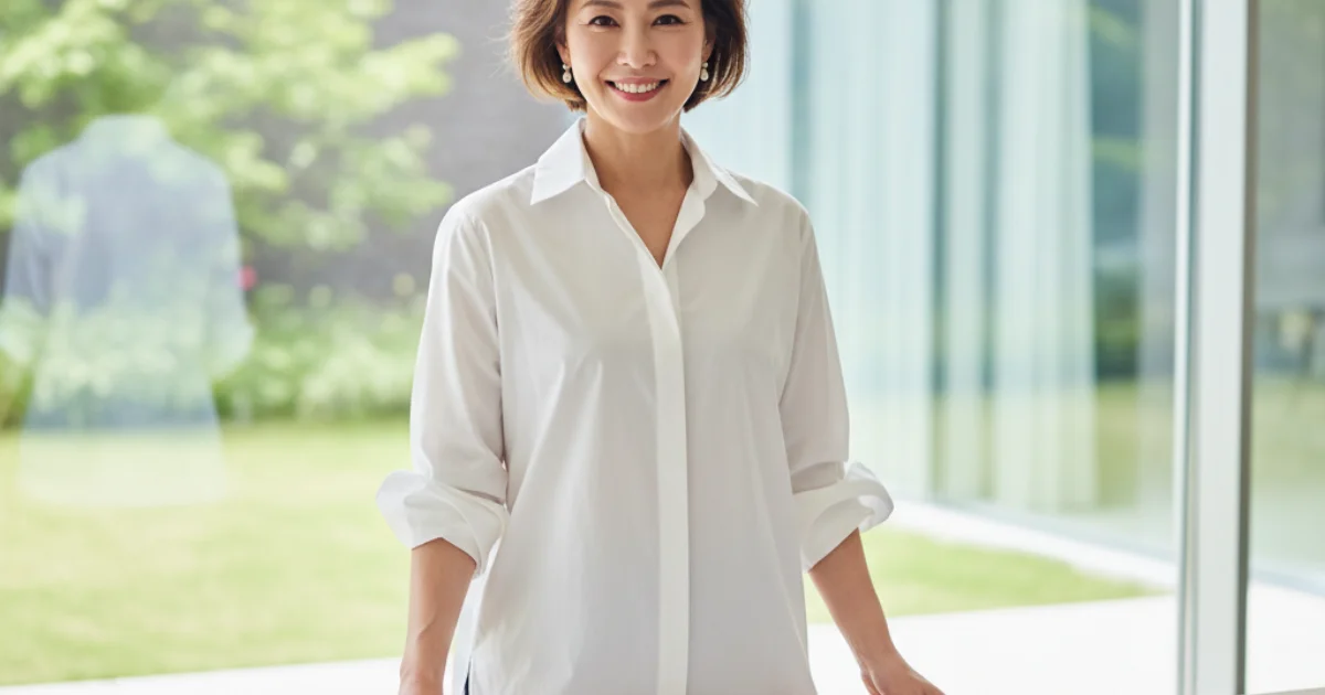 もう迷わない！40代からの『頼れる白シャツ』選び方ガイド｜主婦レビュアーが徹底比較