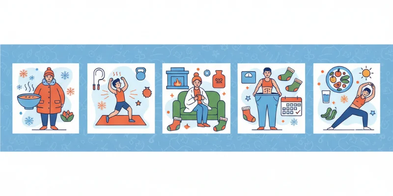 5つのステップをイラストで視覚的に表現。各ステップのイメージイラストが並んでいる。