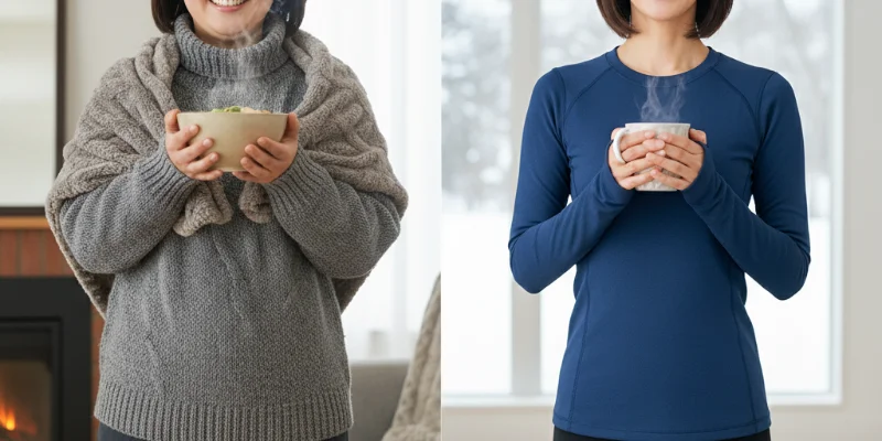 ダイエット前と後の体型変化を比較した写真。笑顔で写っている。