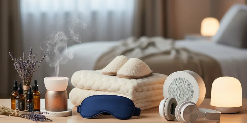 セクション6で紹介されている3つのカテゴリーの代表的な商品写真。それぞれが異なるタイプの商品であることがわかるように配置する。